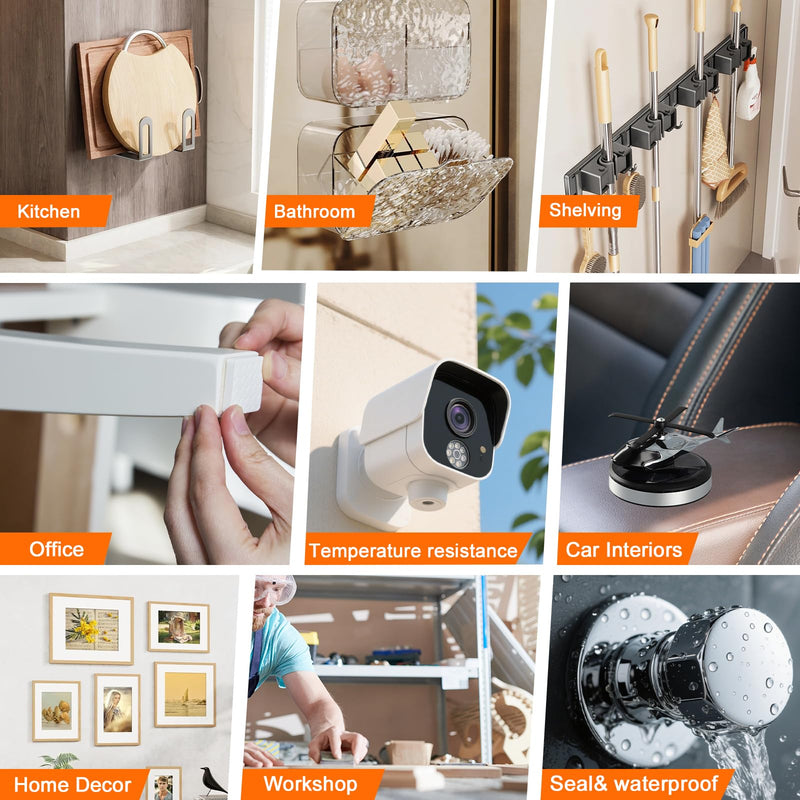 Heavy Duty Double Sided Nano Tape, 120" Removable & Resuable No Residue Nano Tape for Picture Hanging, Indoor Decor, Mirrors & Home Organization, Room Decoration 120IN/10FT