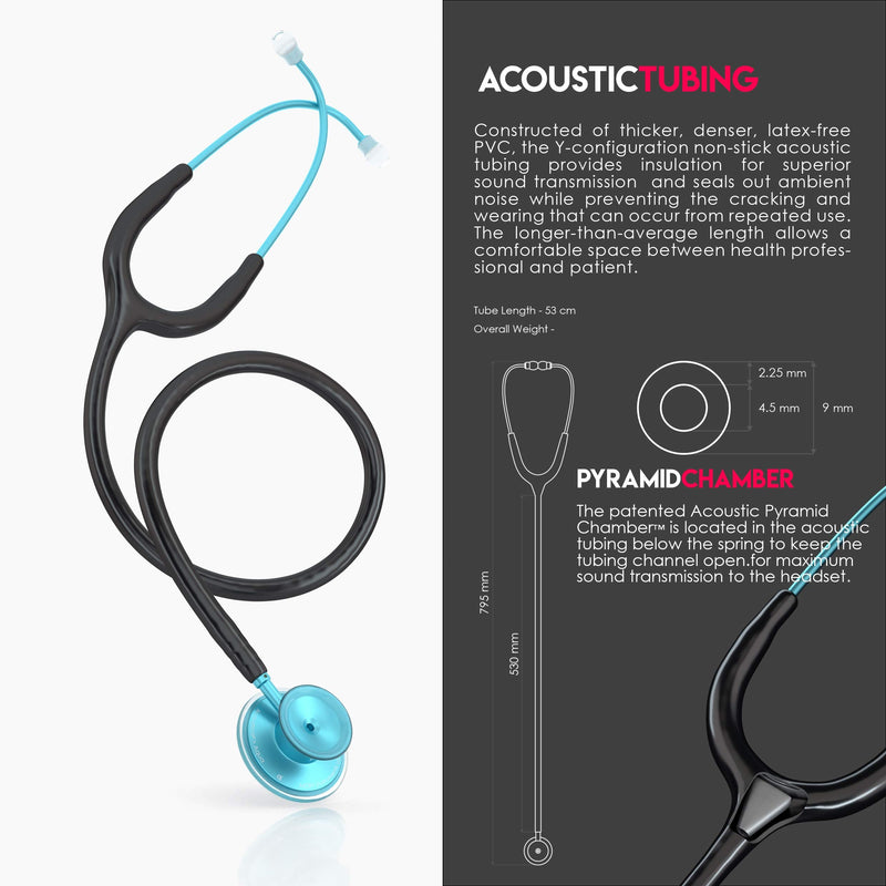 [Australia - AusPower] - MDF Instruments, Acoustica Lightweight Stethoscope for Doctors, Nurses, Students + MDF LUMiNiX Illuminator Medical Professional Diagnostic Penlight 