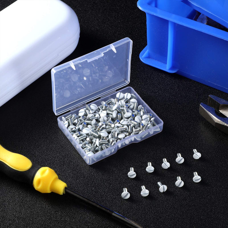 [Australia - AusPower] - 240 Pcs Wall Switch Plate Screws 5/16 Inch Long 6-32 Thread Switch Cover Metal Panels Screws Oval Head Replacement Socket Screws Milling Slot Screws for Wall Light Switch Panels 240 