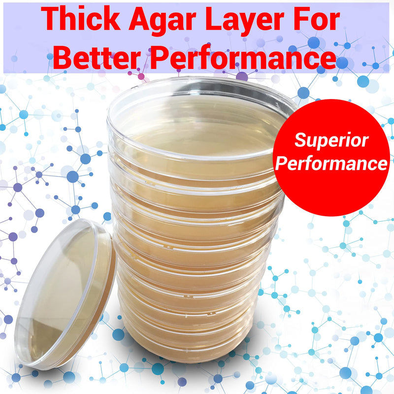 Tryptic Soy Agar (TSA) Plates by Evviva Sciences - Prepoured TSA Petri Dishes - Excellent Product and Performance - Top Science Kit for Science Fair Projects- Intended for Ages 15 & Older