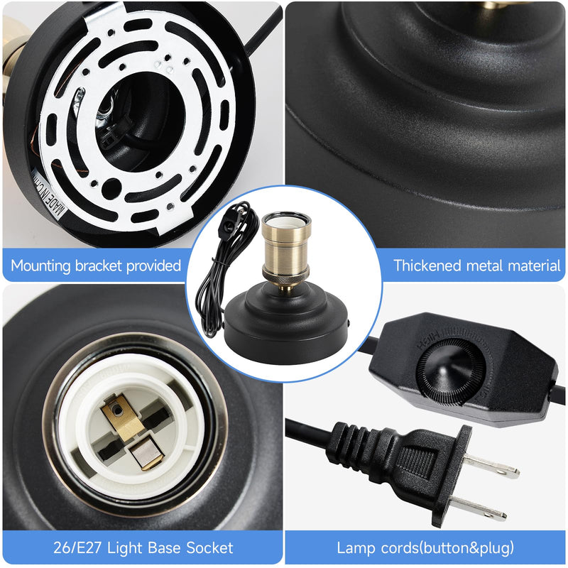 [Australia - AusPower] - Small Chandelier Base, Plug dimming Cable Length 570 cm, Suitable for corridors, Walls, farmhouses, Halls and Other E26-E27 lamp Holders. 