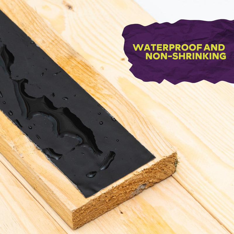 ATack Joist Tape for Decking 2 Inch x 50ft Waterproof, Non-Shrinking Deck Joist Tape 2 Inch - High Tack Butyl Flashing Sealant for Year-Round Protection on Wood, Metal, Composite, Roof Beams 2 Inch x 50 Feet Black