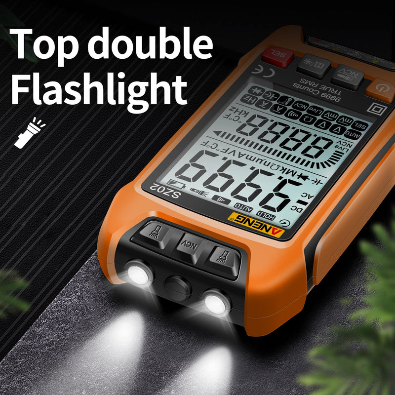 [Australia - AusPower] - ANENG Clamp Meter with Digital Multimeter Measures NCV,AC/DC Current/Voltage,Resistance,Continuity,Capacitance,diodes,Auto-ranging Electrical Tools 