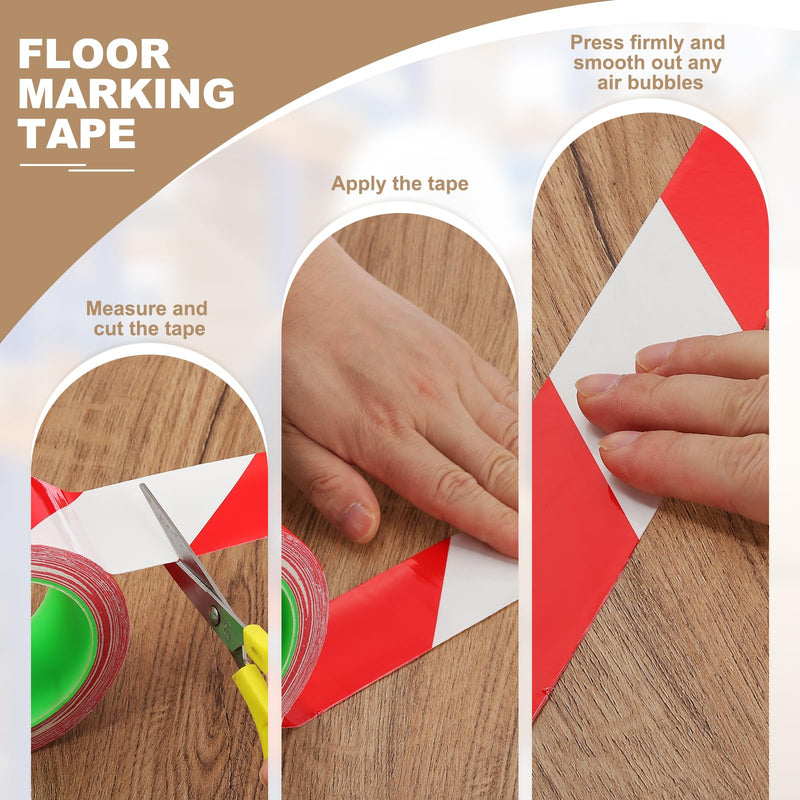 PATIKIL Floor Marking Tape 2 Inch x 110 Ft, 4 Pcs Self-Adhesive Warning Safety Tape Caution Stripe for Walls Floors Pipes Equipment Outdoor, Black/Yellow