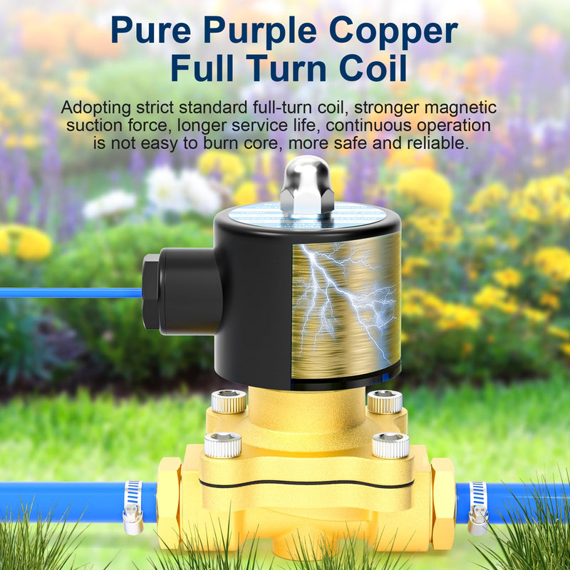 [Australia - AusPower] - TAILONZ PNEUMATIC 3/4 Inch NPT 12V Brass Electric Solenoid Valve 2W-200-20 Normally Closed Water, Air, Diesel DC12V 3/4" 