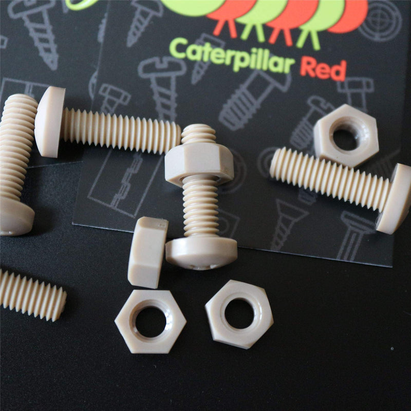 [Australia - AusPower] - 5 x PEEK Pan Head Screw M6 x 20mm Nuts & Bolts - Peek Plastic nuts and bolts, anti corrosion, chemical resistant, high temperature resistance (15/64 x 25/32 in) 
