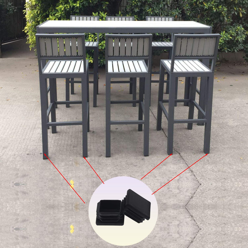 [Australia - AusPower] - (10 Pack) 2" 2X2 Square Tubing Black Plastic Plug,2 Inch End Cap 2"x2" Square Tube End Cap Fence Post Pipe Cover Tubing Insert Chair Glide Finishing Plug Fitness Equipment Pipe Covers 