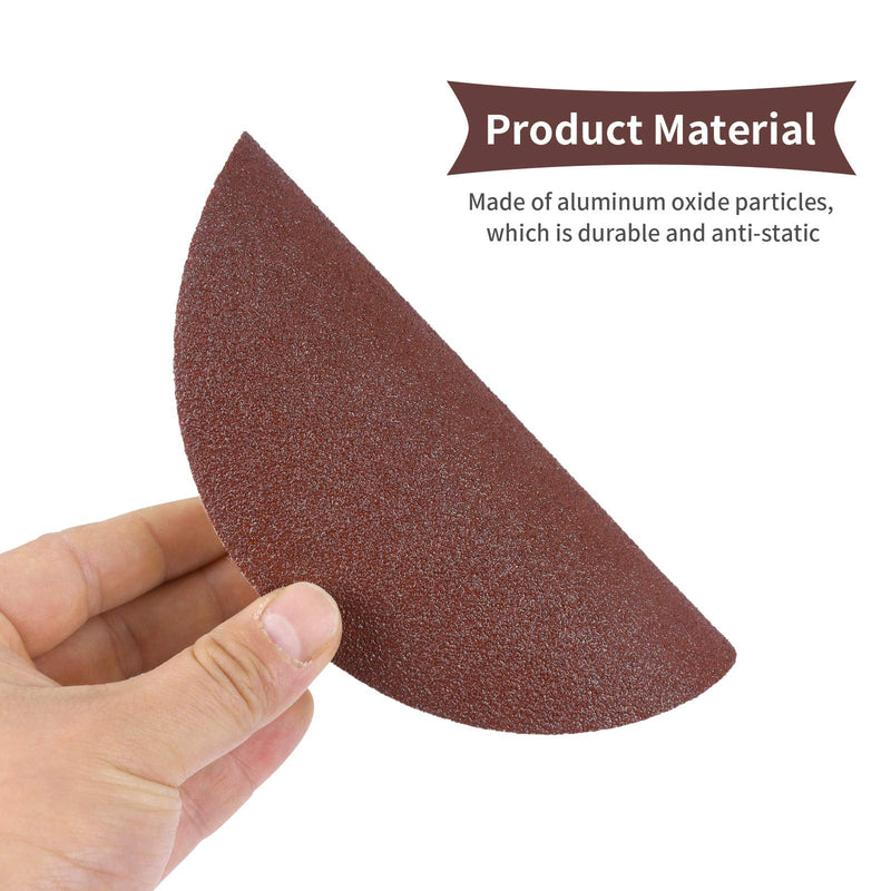 150 mm Eccentric Sandpaper 60/100/150/320/600 Grit, 150 mm Sanding Discs 6 Inch Sanding Sheets for Wood Materials, Chipboard, Metal, Wood (Pack of 50) Ø 150mm