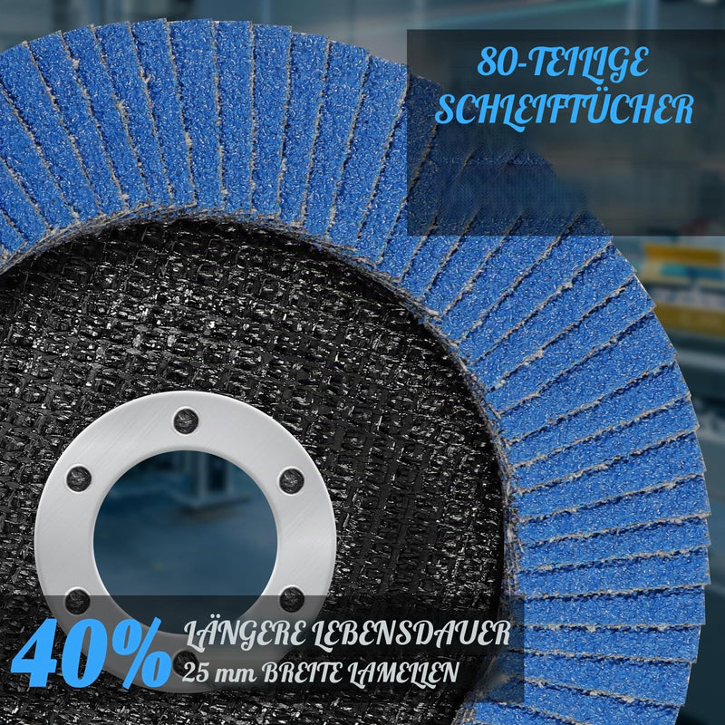 Serrated Disc 115mm Grain 40 Slat Discs for Angle Grinder Metal Wood Pack of 10 T29 Abrasive Mop Discs P40