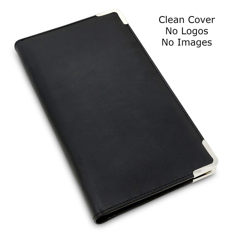 [Australia - AusPower] - Premium Server Book, Newly Improved Magnetic Bulk Pockets for 2022, 2 Pen Holders, Zipper Pocket, Firm Writing Surface Black Smooth 