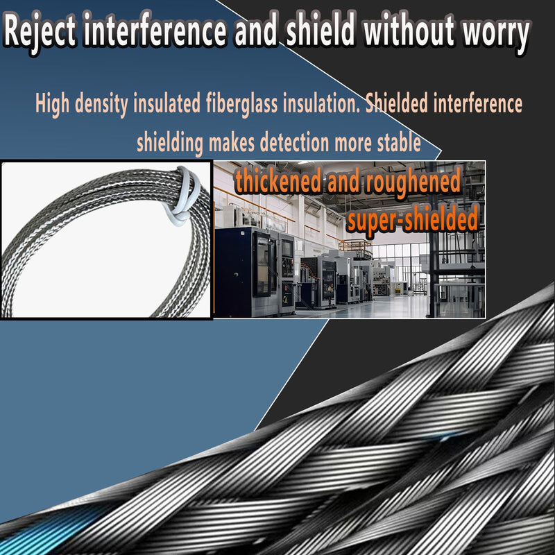 [Australia - AusPower] - 2 Pack TL1918SL TL1916SL K-Type Thermocouple Probe Large Probe 11.9“-0.13” Small Probe 11.9“/0.06”Measuring Range 40°F-1100°F Cable 40" 