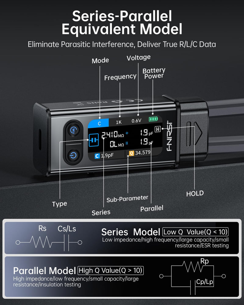 LCR Meter, 100 kHz LCR Meter with Tweezers, SMD Through-Through Component Tester, Automatic Sorting Comparison, Resistance, Inductance, Diode, Capacitor Tester, Full Band Scan LCR-ST2 ST2