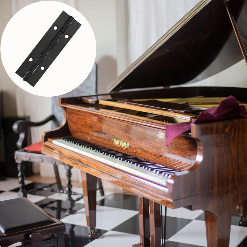 [Australia - AusPower] - 6 Pack Continuous & Piano Hinges,4 inches Black 304 Stainless Steel Hinges 0.04" Thickness Heavy Duty Continuous Hinges with Holes for Pianos，Door，Wooden Boxes，Cabinet. (4inch/10cm) 6 4inch 