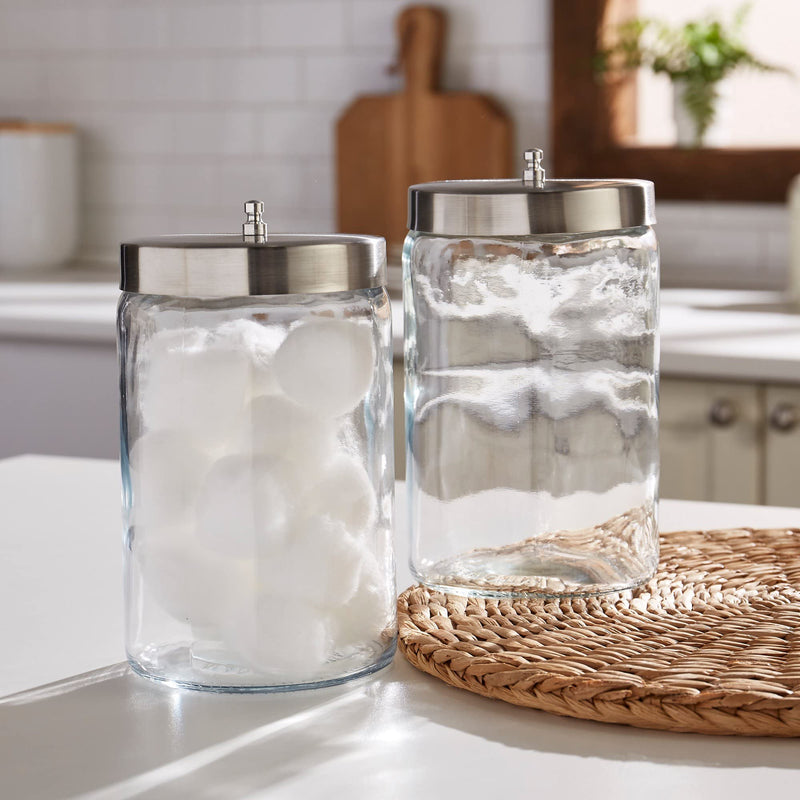 [Australia - AusPower] - McKesson Sundry Glass Jar, Stainless Steel Lid, Unlabeled, 4 1/4 in x 7 in, 1 Count 