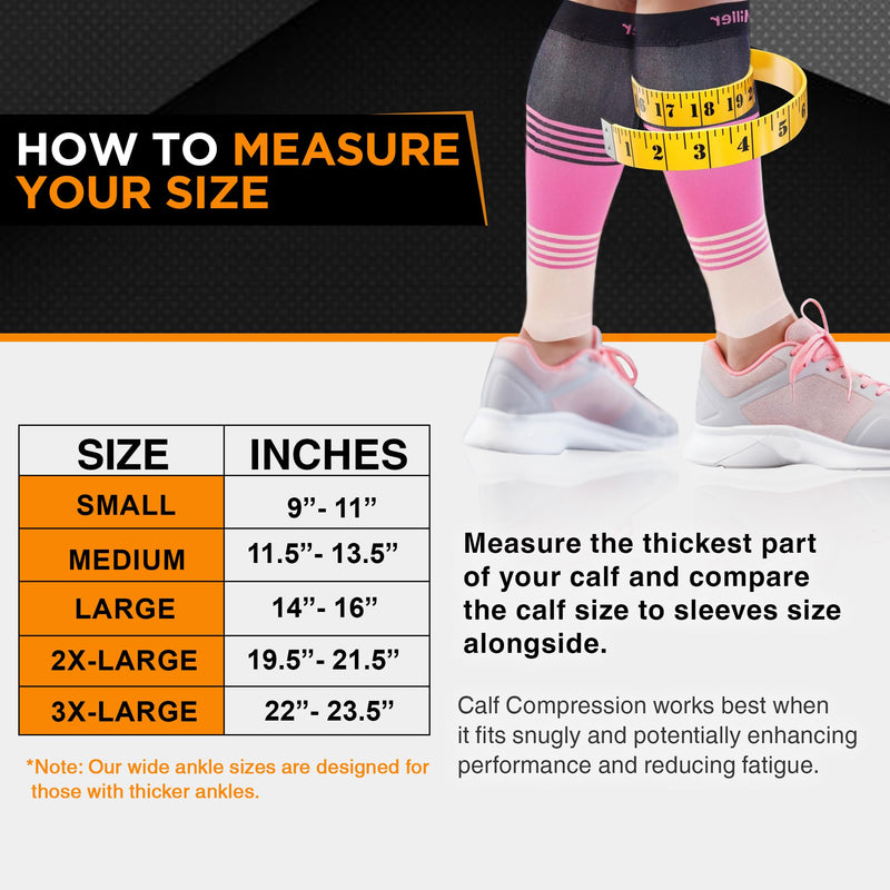 [Australia - AusPower] - Doc Miller Compression Calf Sleeve for Men & Women, Medical Grade, 20-30mmHg Graduated Support for Running, Calf Tear, Shin Splints, Knee High, Calf Sleeves, Stripes Design, Extra Large Size,1 Pair X-Large Black.pink.tan 