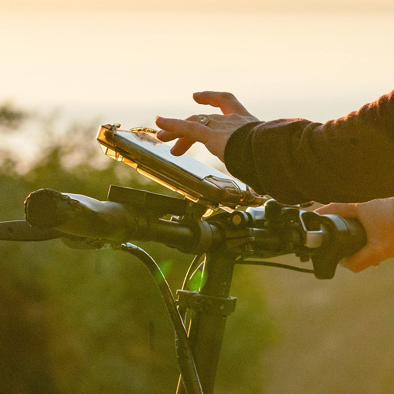 [Australia - AusPower] - Bicycle Phone Mount By Delta Cycle - Lockable Bike Phone Mount Handlebar Adjusts To Any Size Bar - Fits Any Phone Or IPhone Up To 3.5" x 7.8" - Easily Accessible Bike Phone Holder 