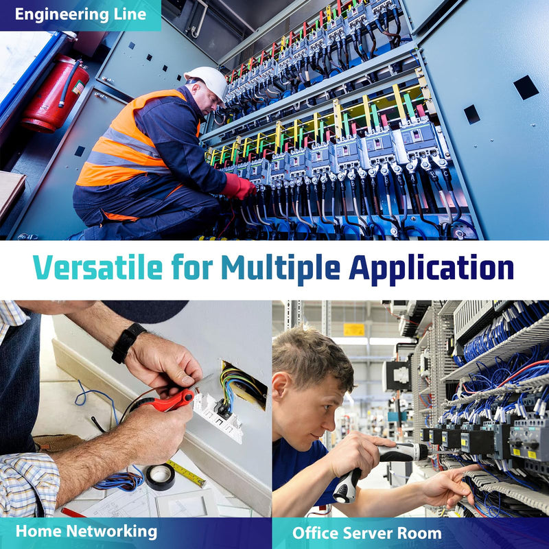 Network Cable Tester, RJ45 RJ11 Wire Tracer & Ethernet Tester, CAT5 CAT6 CAT6a CAT7 UTP STP, PoE NCV Crimp Test, 9-Wire Shield, Polarity, Line Finder for LAN Cable Maintenance