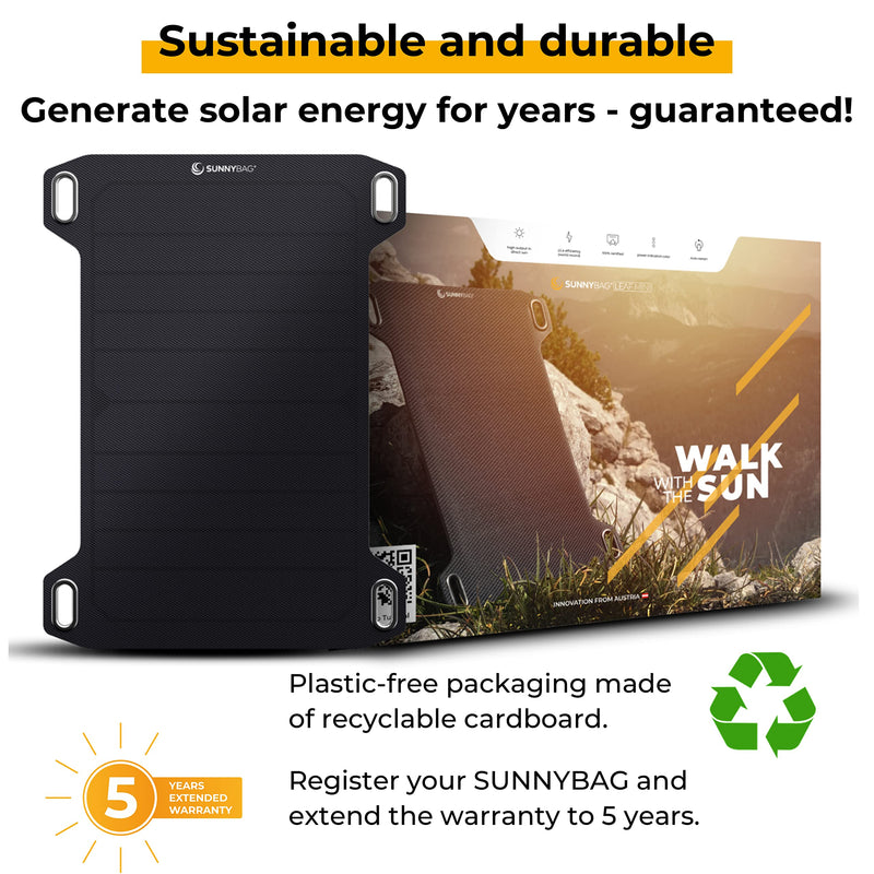[Australia - AusPower] - Leaf Mini | Portable Solar Charger with 5 watts Power | Eco-Friendly Charging with Solar Energy on The go | Ultra-Light and Waterproof | USB Port | Outdoor Phone Charger for Hiking, Camping Leaf Mini 