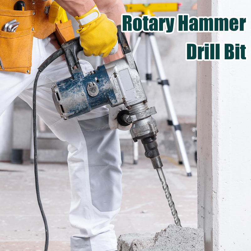 1-1/8 inch x 16 inch (28x410mm) SDS Plus Rotary Hammer Drill Bit, Concrete Drill Bit for Concrete, Brick, Cement and Stone, Length (Length : 410mm / 16 inch, 1-1/8 inch （ 28mm) 1-1/8 inch （ 28mm ) Length : 410mm / 16 inch