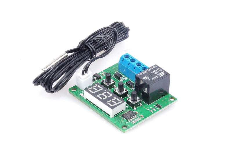 [Australia - AusPower] - NOYITO Digital Temperature Controller Module -58℉ to +257 ℉ Temperature Control Switch NTC Waterproof Sensor Probe - Red LED Display Suitable for Kinds of Temperature Control System (12V) 12V 