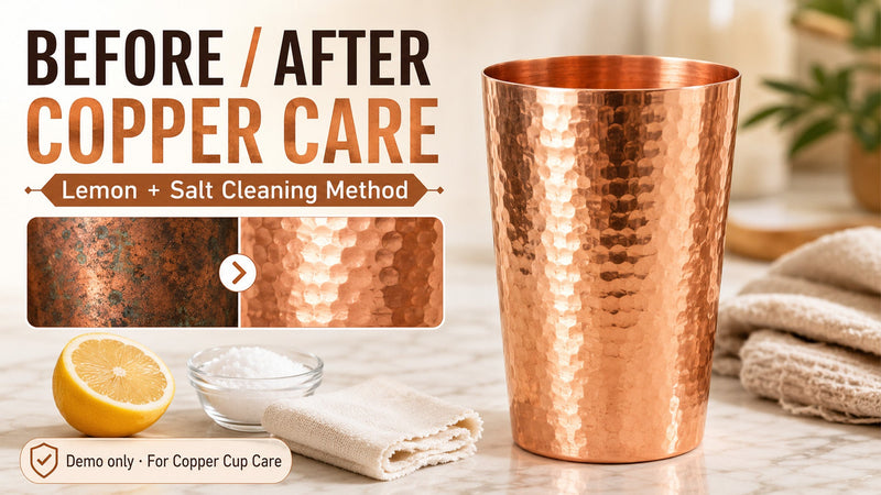 24oz Pure Copper Cup for Drinking Water, Unlined Copper Tumbler