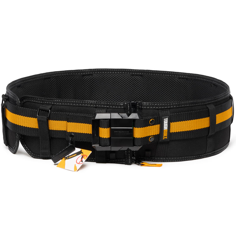 ToughBuilt ClipTech Series – Pro Padded Belt, Heavy-Duty Construction Belt with Adjustable Fit, Padded Support, and Durable Steel Buckle for All ClipTech™ Pouches and Tool Rigs (TB-CT-41P) Pro Padded Work Belt