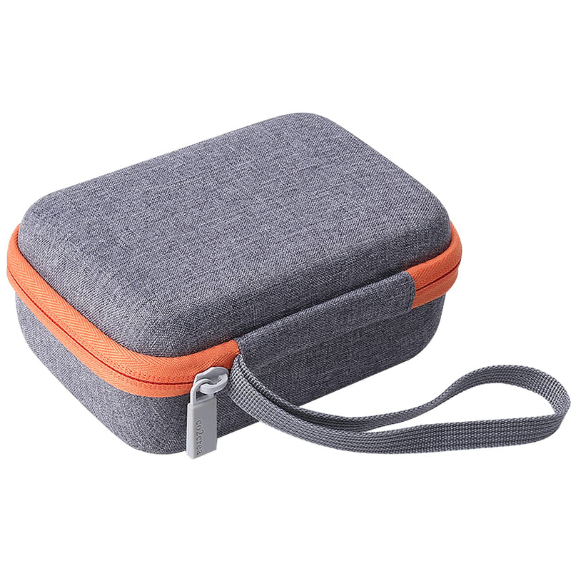 [Australia - AusPower] - co2CREA Hard Case Compatible with Yoto Mini Kids Audio Music Player Children Speaker Plays Audiobook Cards Radio and Card Case Hold up to Yoto 36 Cards Grey Case and Orange Zipper 