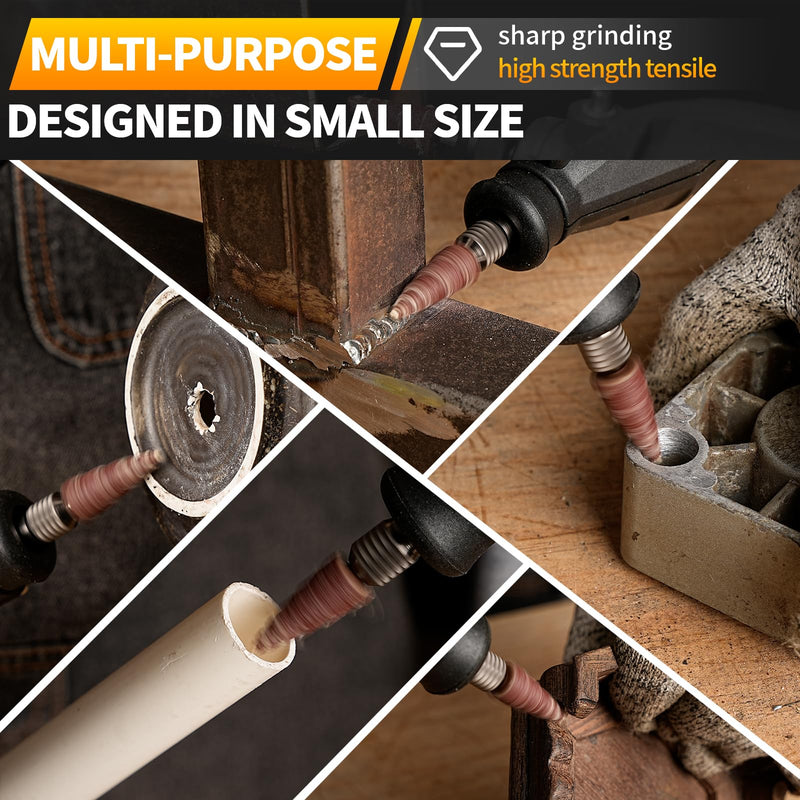 [Australia - AusPower] - 20Pcs 3x12mm 240 Grit Mounted Point Cone Shape Abrasive Sandpaper Deburring Sanding Polishing Flap Wheel Grinding Head with 1/8" Shank for Grinding and Polishing for Rotary Tool 