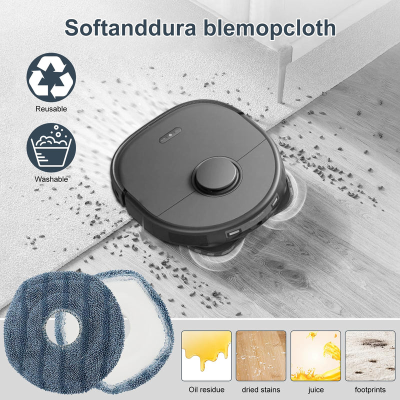 22 Pack Accessories for Eufy X10 Pro Omni Robot Vacuum Cleaner Replacement Parts, 2 Mainbrush 4 Sidebrush 6 Dust Bag 4 Filter 4 Mop Pads 1 Cleaning Brush 1 Screwdriver