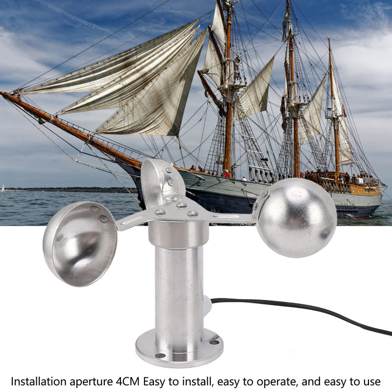 [Australia - AusPower] - Tnfeeon Aluminum Alloy Anemometer Wind Speed Monitoring Sensor, Equipped with 3 Cups Wind Speed Sensor, Provides 0-3.8V Output, Reliable and Durable 