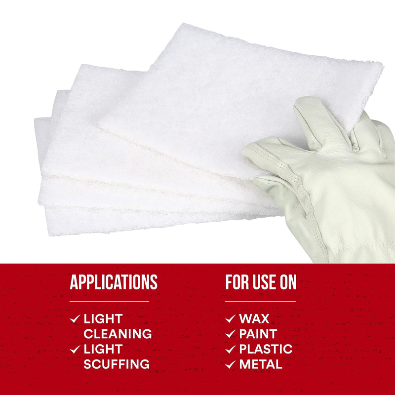 [Australia - AusPower] - Scotch-Brite Light Cleansing Hand Pad 7445, 6 in x 9 in, Mild Abrasive Hand Sanding Pad, For Metal, Vinyl, Porcelain and Other Delicate Surfaces, Pack of 20 