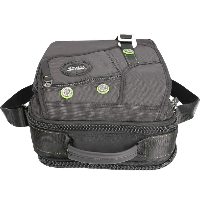 [Australia - AusPower] - Vertical Messenger Bag, Crossbody Bag, Shoulder Bag Work Satchel for iPad Tablet Kindle Large-black 