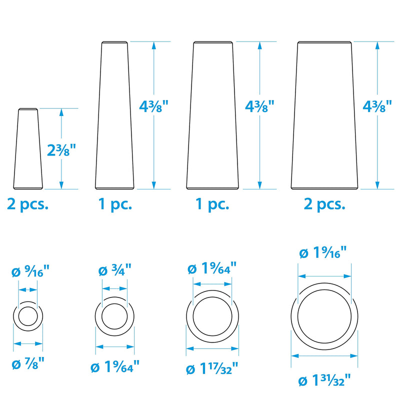 [Australia - AusPower] - Seachoice Emergency Stopgap Assorted 1/2-2 in. Wood Plugs, Set of 6 