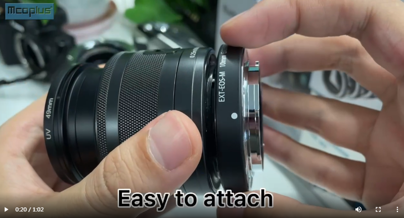 AF Auto Focus Macro Extension Tube Adapter Set for Canon EF-M EOS Mirrorless Camera Eos EOS-M M2 M3 M5 M6 M10 M50 M100(10mm,21mm) EOS-M mount 10+21mm