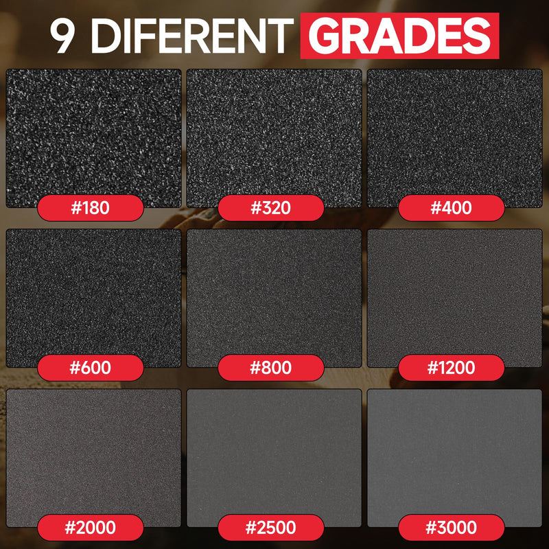 [Australia - AusPower] - Shineboc Sanding Sponges, Pack of 20, Soft, Flexible Wet/Dry Sandpaper, 180-3000 Grit Hand Sanding Blocks, Sanding Pads for Wood, Drywall, Metal, Paint, Car Body Repair Mix Grit 