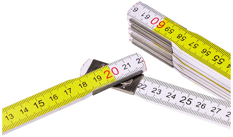 Stanley 0-35-458 Wood Folding Rule, White, 2 m/17 mm