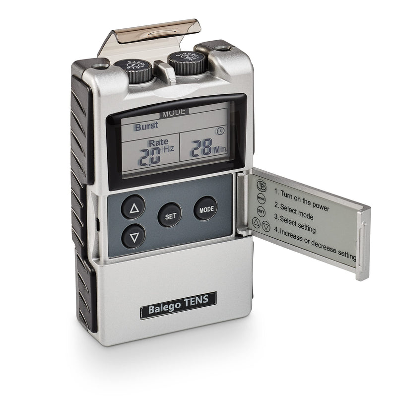 [Australia - AusPower] - Balego TENS Machine Digital 100mA Edition with Kit, Placement Chart and 5 Therapy Modes for Pain Relief 