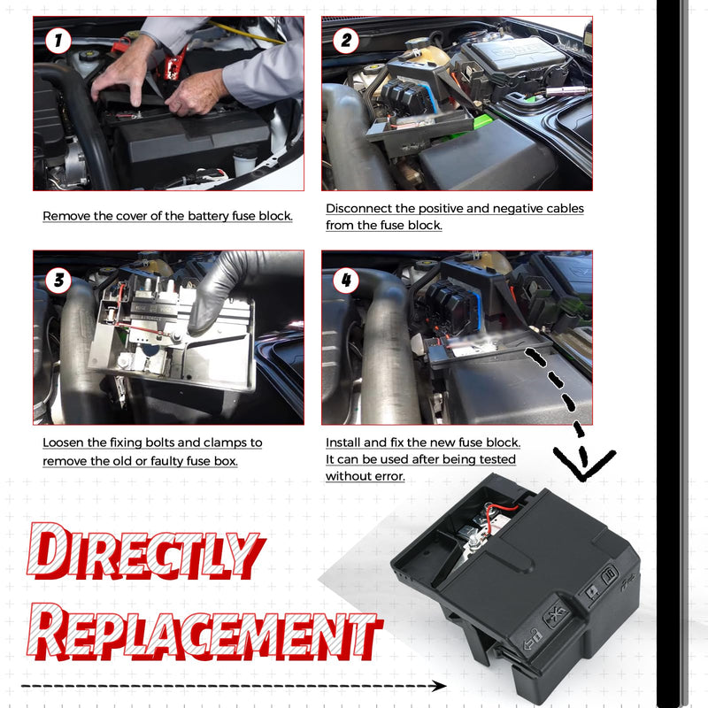 [Australia - AusPower] - Battery Distribution Engine Compartment Fuse Block Compatible with Chevrolet Malibu 1.5L and 2.0L 2016 2017 2018 2019 2020 2021 2022 Fuse Box Battery Terminal Replaces 84335366 84131629 