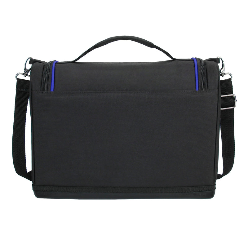 [Australia - AusPower] - USA Gear Compact Tablet Messenger Bag Compatible with Samsung Galaxy Tab S7 11", Lenovo Tab M10 10.3", Samsung Galaxy Tab S6 Lite 10.4" - Shoulder Strap, Padded Adjustable Interior (Blue) Black and Blue 