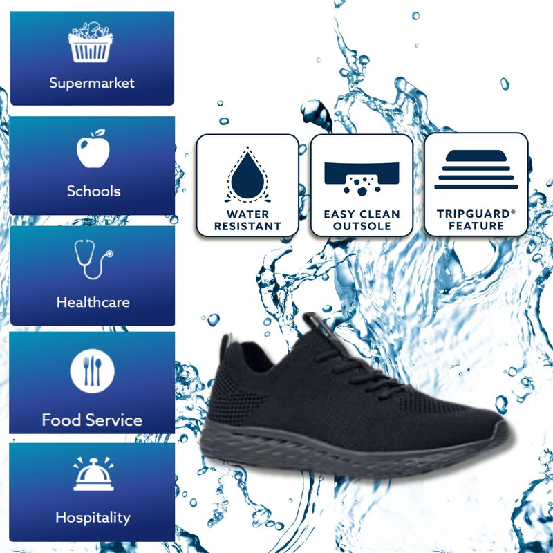 [Australia - AusPower] - Shoes for Crews Everlight Womens Non Slip Work Shoes Sneakers Walking Water Resistant zapatos para mujer Food Service Nurse 8 Black 