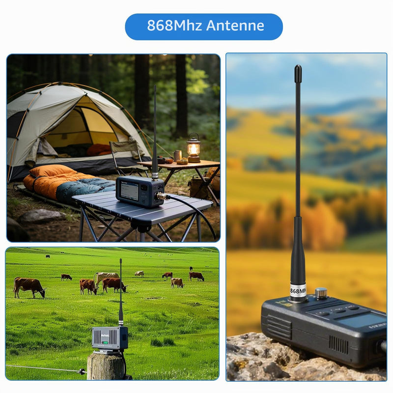 diymore 3-pack 868 MHz antenna, 10dBi gain for Meshtastic LoRa long-range soft whip antenna, 200mm SMA male (U.FL IPX) to SMA female cable, LoRa antenna for ESP32, LoRa 32 V3, LoRa V4 3 x antenna (868 MHz-10 dBi)