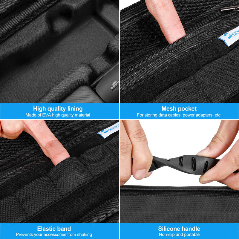 [Australia - AusPower] - Skyreat Osmo Pocket 3 Case, Portable PU Storage Protective Bag for DJI Osmo Pocket 3 Creator Combo Accessories 