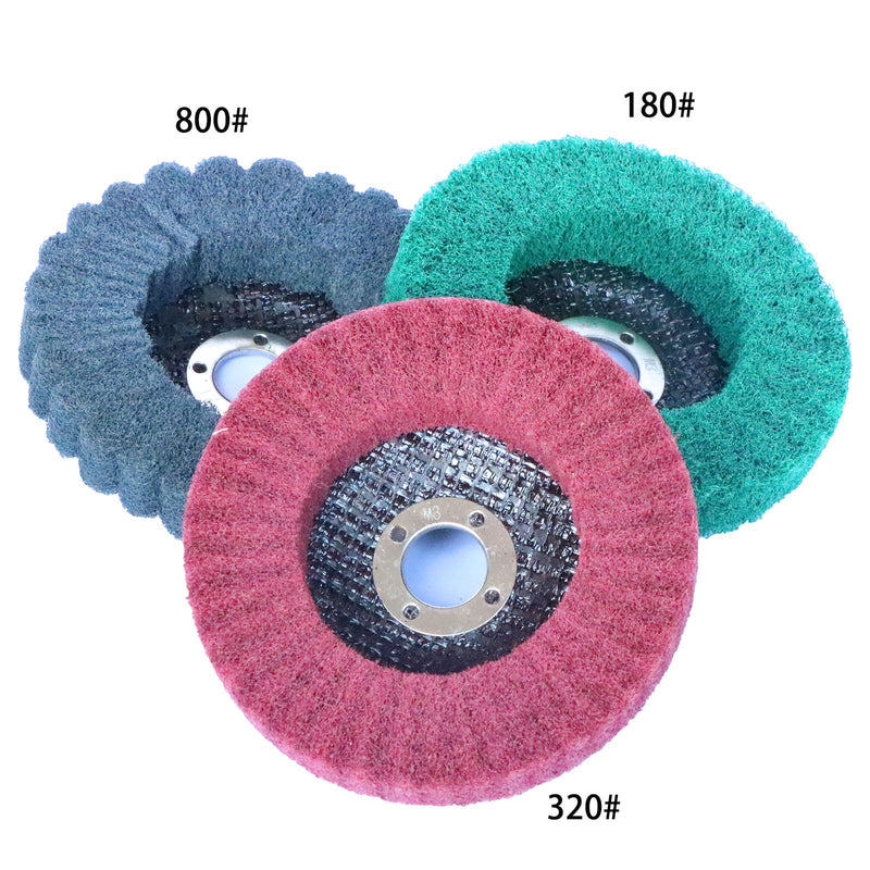 [Australia - AusPower] - 9Pcs 4" x 5/8" Nylon Fiber Flap Disc Polishing Grinding Wheel,Scouring pad Buffing Wheel for Angle Grinder Polishing,Flap Discs for Power-Operated Grinders 