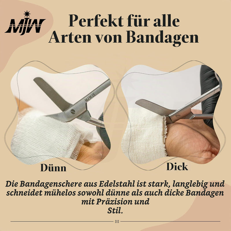Stainless Steel Bandage Scissors for Cutting Ostomy Care 5.5" Silver
