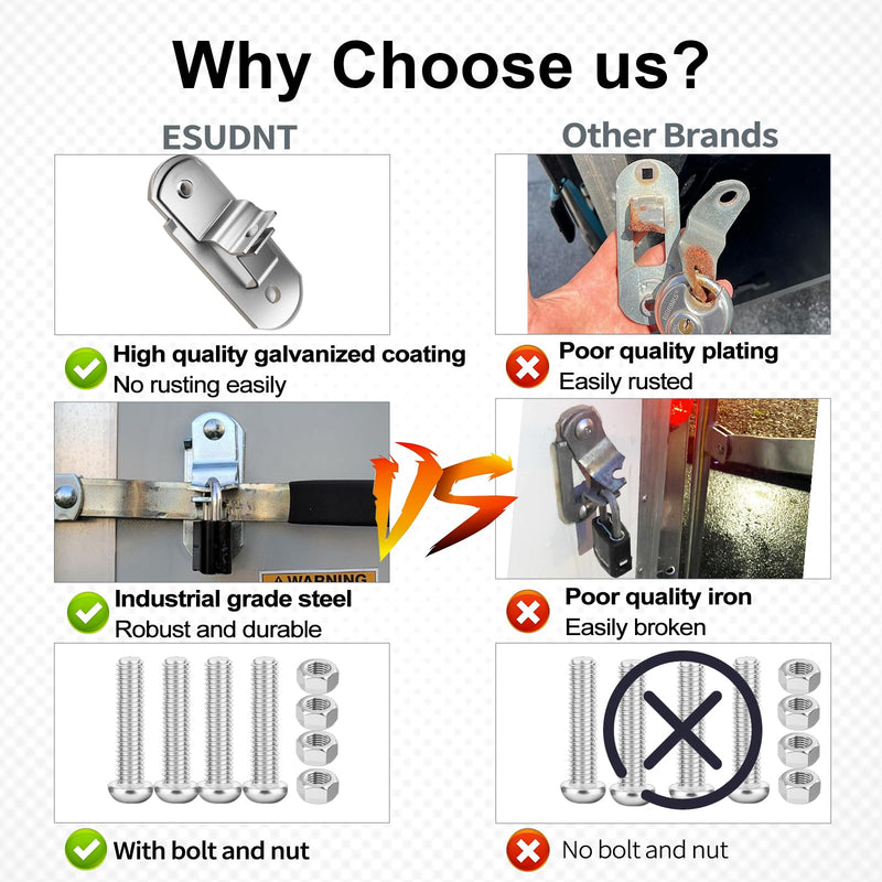 [Australia - AusPower] - Cargo Trailer Door Latch, Trailer Latches, Trailer Hasp, Enclosed Trailer Door Latch, Cam Lock Latch Keeper for Enclosed Cargo Trailer, Ramp Trailer (2 Pack) 