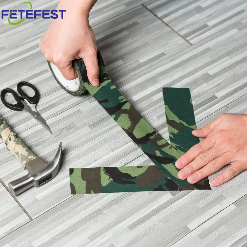 Camo Tape Camouflage Tape No Residue, Non-Reflective 2" by 30Yard with Various Camo Patents Tan