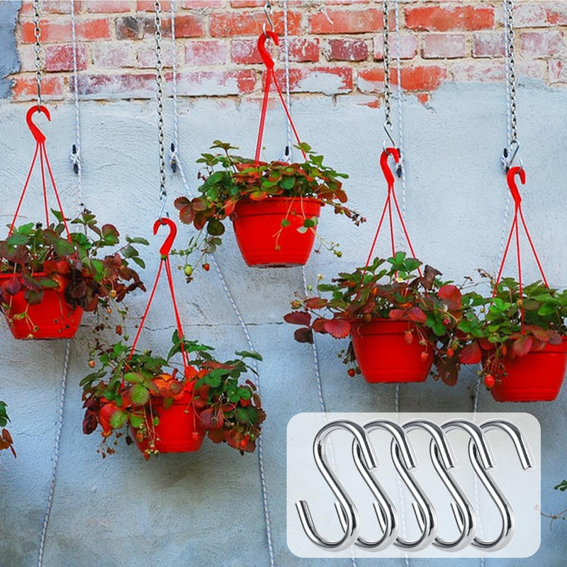 [Australia - AusPower] - CYEAH 50 Pcs Heavy Duty S Hooks for Hanging, 304 Stainless Steel S Shaped Hooks, 2 in Long Metal Hangers Hanging Hooks for Kitchen, Work Shop, Bathroom, Garden, Max 176 Lbs 