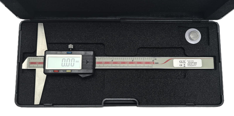 [Australia - AusPower] - General Tools Depth Gauge Vernier Caliper,0-6"/150mm,0-8"/200mm,0-12"/300mm (Digital 0-150mm) digital 0-150mm 