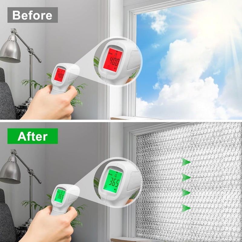 8P Garage Door Insulation Kit Panels 6MM 10x8FT for Single Garage Door, Pre-Cut Bubble Reflective Aluminum Foil Sheet 120 Tape, DIY Install Temperature Control Block Summer Heat & Winter Cold (24x60) 24" x 60"-8 Pack 6MM-Silver