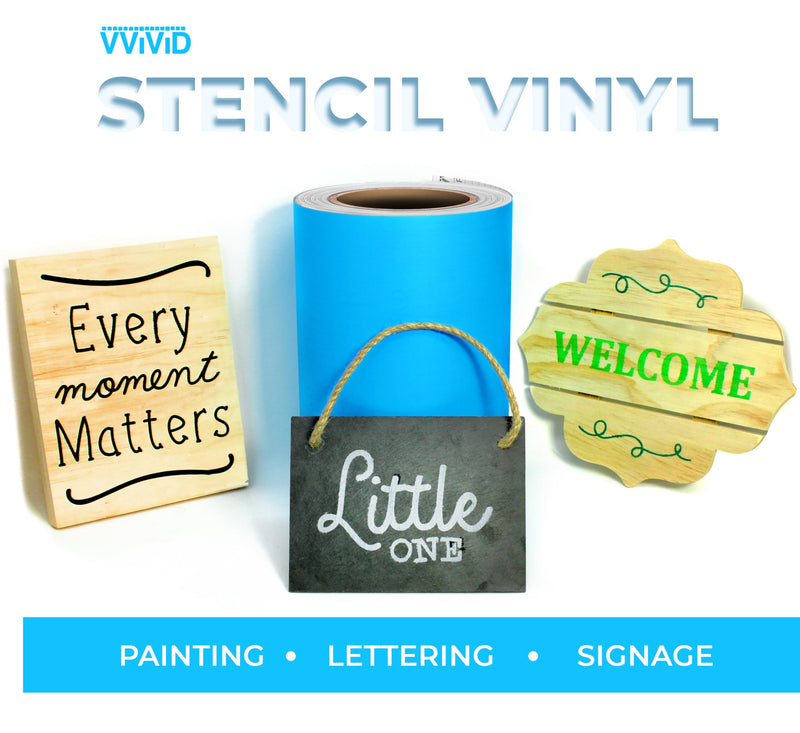 VViViD Blue Stencil Vinyl Masking Tape Roll Film with Anti-Bleed Technology (0.25" x 150ft) 0.25" x 150ft